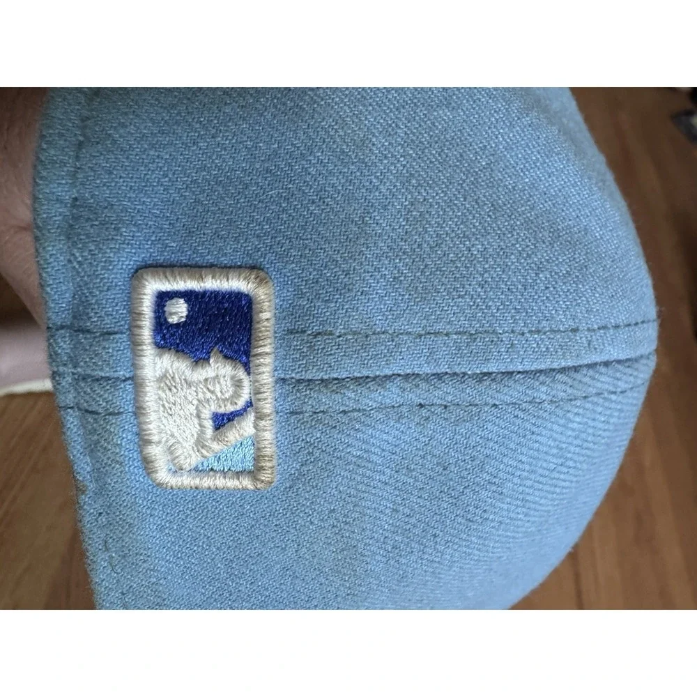 New Era 59FIFTY Kansas City Royals Cool Base Fitted Hat Blue Cap Size 7 3/8
